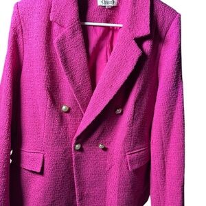 Nanette Lepore Pink Textured Blazer